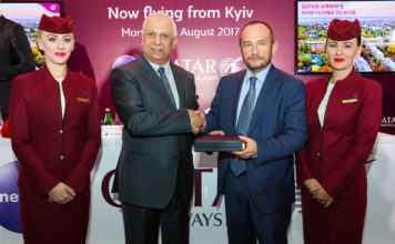 Київ зустрів першого літака QATAR AIRWAYS
